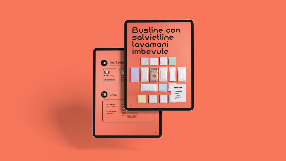 Salviette lavamani imbevute personalizzate